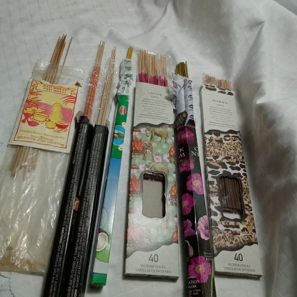 Approx.150 incense sticks various brands & scents, new and opened High quality